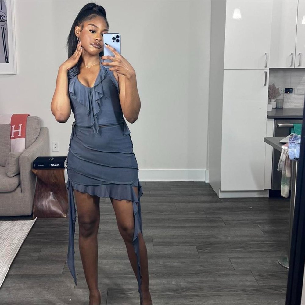 Sexy two piece grey fashion nova set
